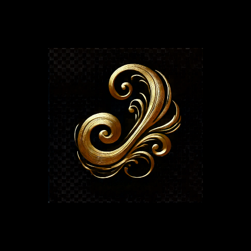Decorative Gold Squiggle